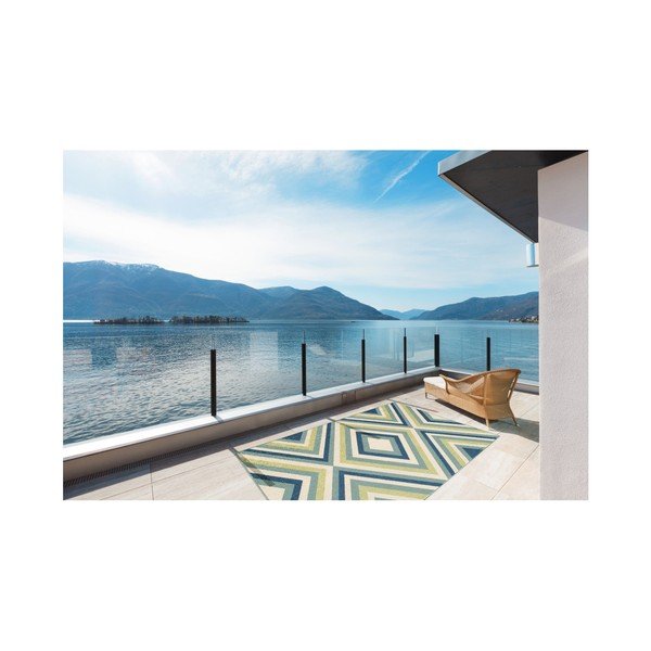 Rombi zöld-kék kültéri szőnyeg, 133 x 190 cm - Floorita-image-2