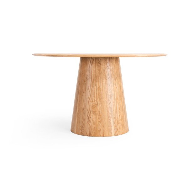 Natúr színű tölgyfa kerek étkezőasztal ø 126 cm Mushroom – Gazzda-image-4