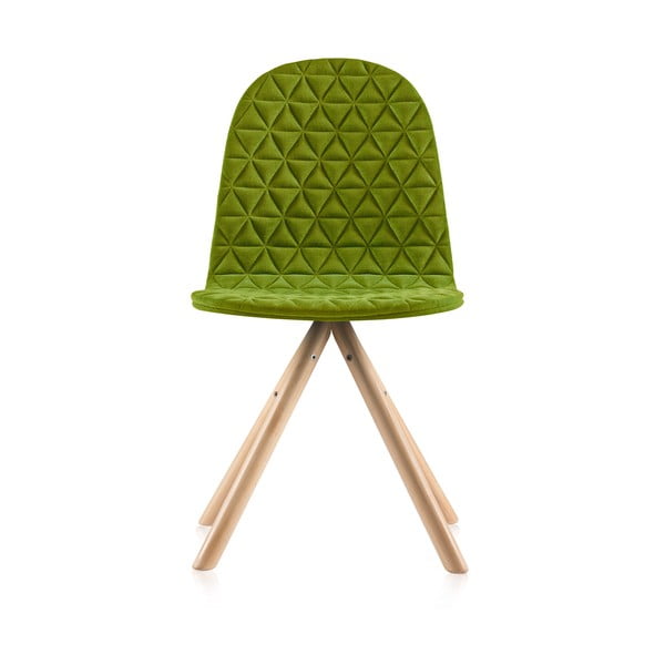 Mannequin Triangle zöld szék natúr lábakkal - Iker