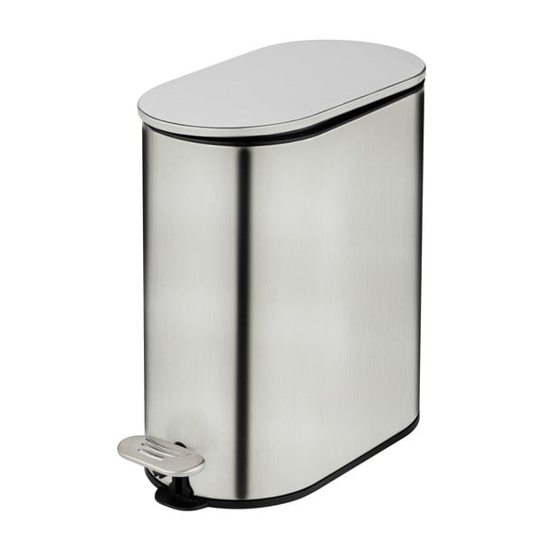 Matt ezüstszínű rozsdamentes acél pedálos szemetes 5 l Collungo – Wenko