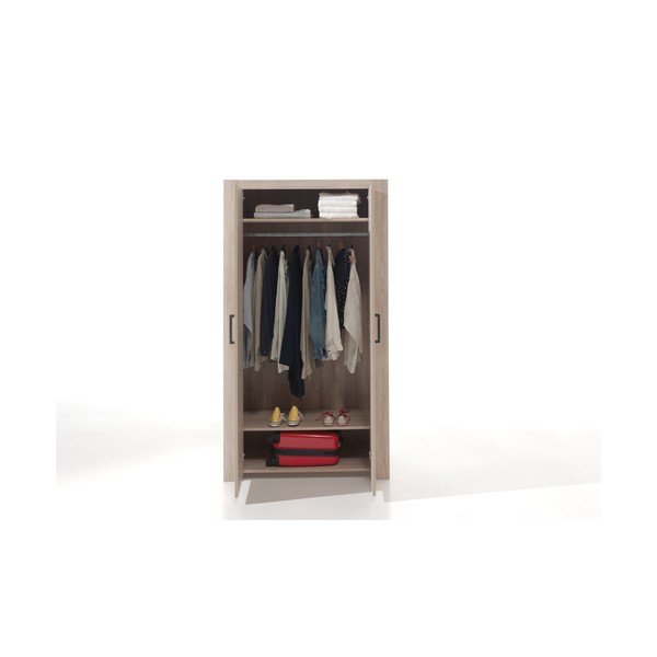 Aline Wood barna szekrény, magasság 200 cm - Vipack-image-1