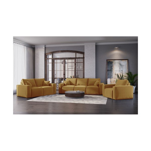 Miami sárga kanapé, 245 cm - Cosmopolitan Design-image-4