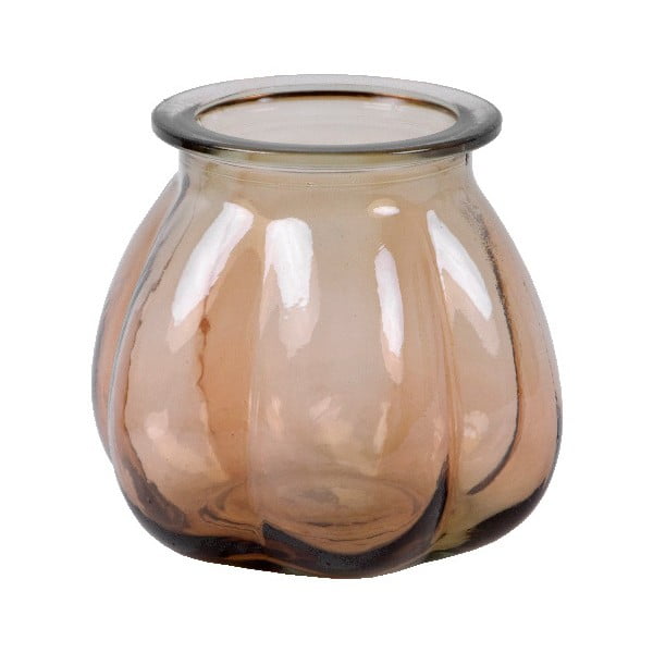 Tangerine füstbarna újrahasznosított üveg váza, magasság 16 cm - Ego Dekor