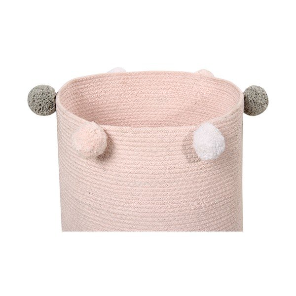 Világos rózsaszín textil játéktároló kosár ø 30x30 cm Bubbly – Lorena Canals-image-2