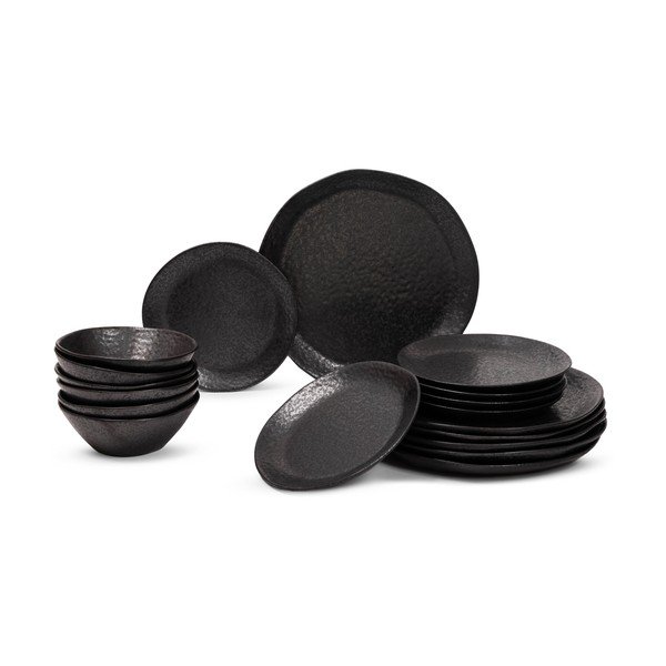 Agyagkerámia étkészlet 18 db-os Dark Moon – Bonami Selection