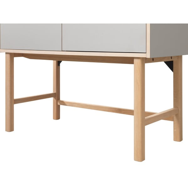 Bilbao szürke komód tölgyfa lábakkal - Unique Furniture-image-2