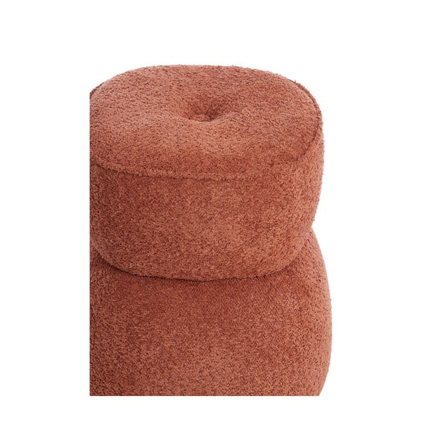 Narancssárga buklé puff Leyla – Light & Living-image-3