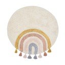 Elefántcsont színű mosható-kézi szövésű pamut gyerek szőnyeg ø100 cm Tadea – Kave Home