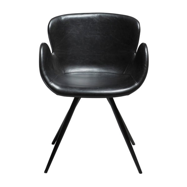 Fekete kárpitozott karfás étkezőfotel Gaia – DAN-FORM Denmark-image-2