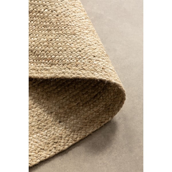 Elefántcsont színű kétoldalas juta kerek szőnyeg ø 140 cm Braided – Hanse Home-image-3