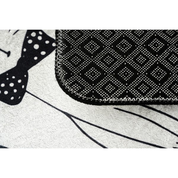 Fehér-fekete fürdőszobai kilépő 60x40 cm Little Cats - Foutastic-image-1