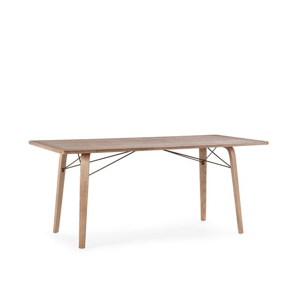 Étkezőasztal tölgyfa dekoros asztallappal 90x180 cm Lujan – MOME