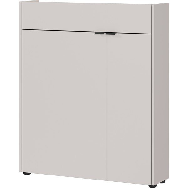Krémszínű matt szekrény 83x99x22 cm Ameca – Germania