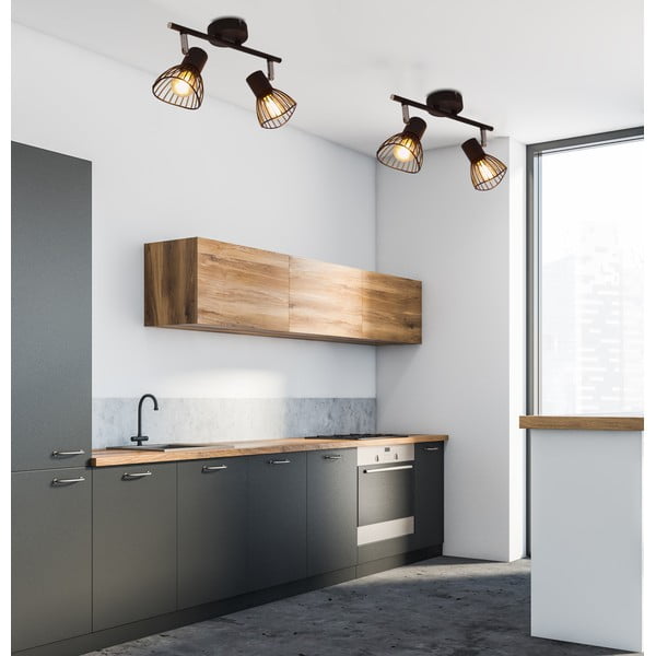 Fekete mennyezeti lámpa fém búrával 39x8 cm Fly – Candellux Lighting-image-1