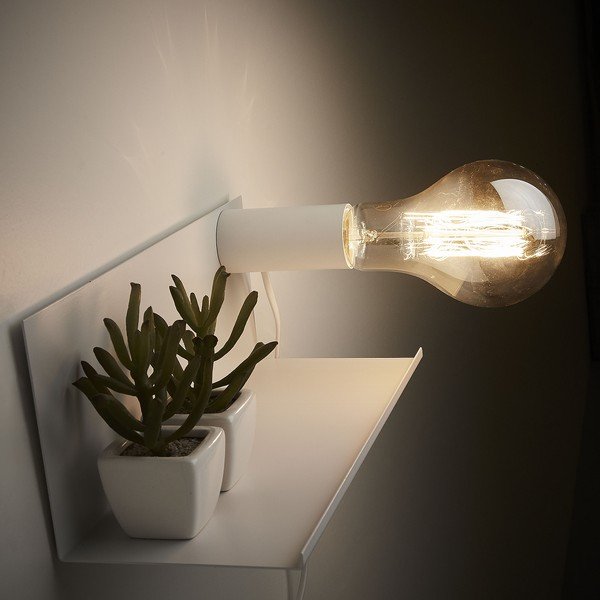 Fehér fali lámpa polccal Hannah – Kave Home-image-2