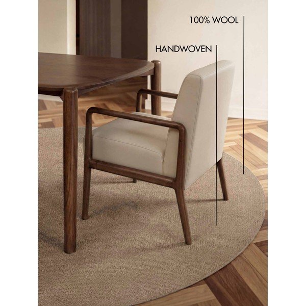 Bézs kézi szövésű gyapjú kerek szőnyeg ø 200 cm Greenwich – Ted Baker-image-4