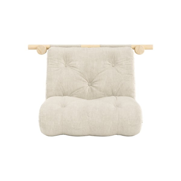 Krémszínű kordbársony fotel Hooked – Karup Design-image-3