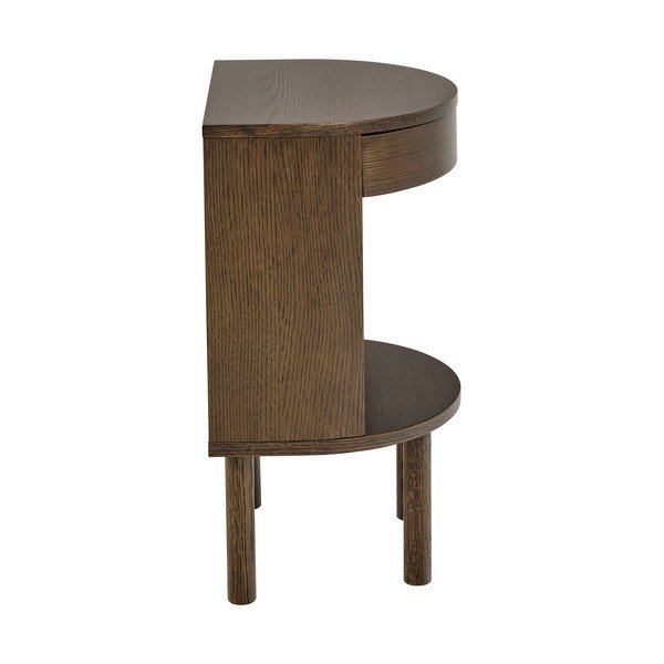 Sötét natúr színű éjjeliszekrény tölgyfa dekorral Paron – Actona-image-4