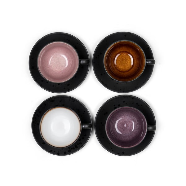Fekete kerámia csésze szett 4 db-os 240 ml Gastro Black/Mix – Bitz-image-1