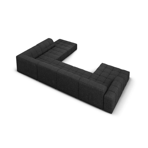 Antracitszürke sarokkanapé (jobb oldali-U alakú) Chicago – Cosmopolitan Design-image-4