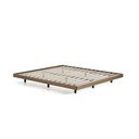 Barna nyírfa franciaágy ágytámla nélkül, ágyráccsal 160x200 cm Norlen – Kave Home