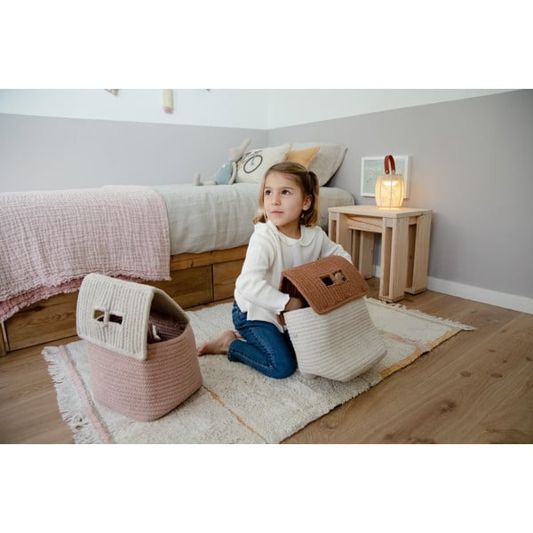 Rózsaszín-krémszínű mosható kézi szövésű pamut szőnyeg 90x130 cm Lanes Vintage Nude – Lorena Canals-image-4