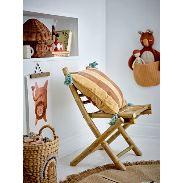 Barna textil játéktároló kosár 46x7,5x33 cm Toto – Bloomingville Mini-image-1