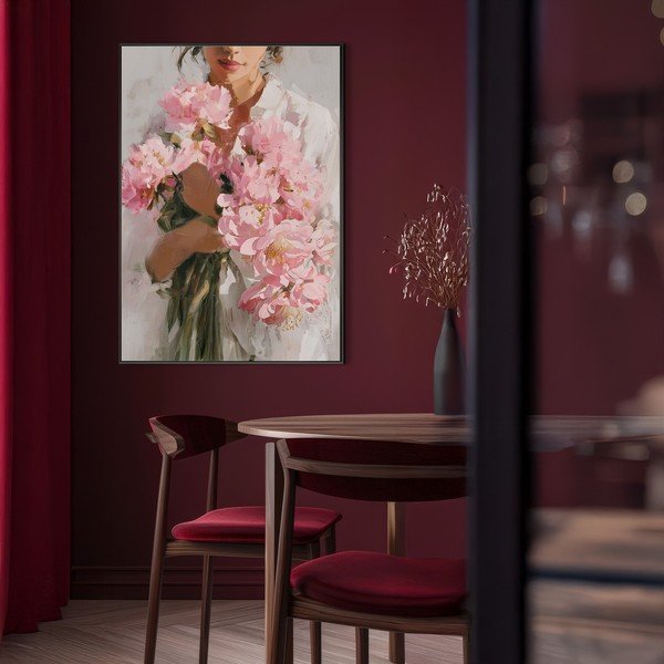 Nyomtatott keretezett-vászon kép 70x100 cm Floral Embrace – Styler-image-3