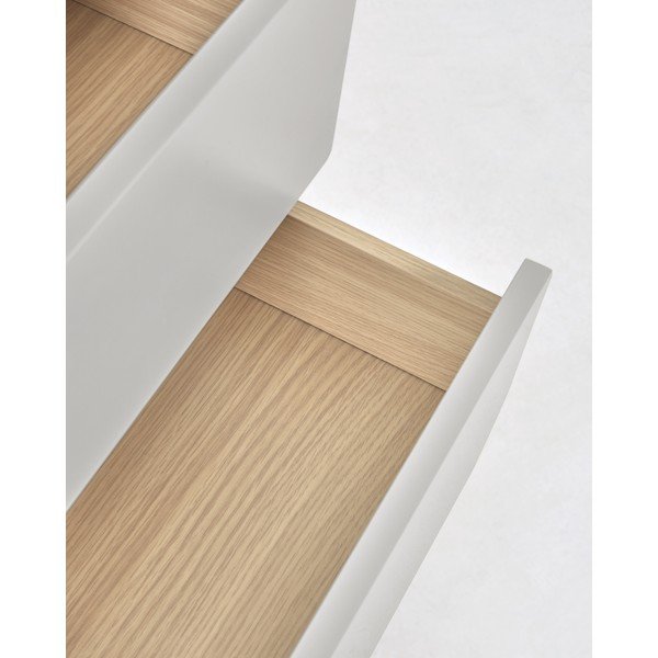 Szürke-natúr színű komód kőrisfa dekorral 60x117x42 cm Anielle – Kave Home-image-4