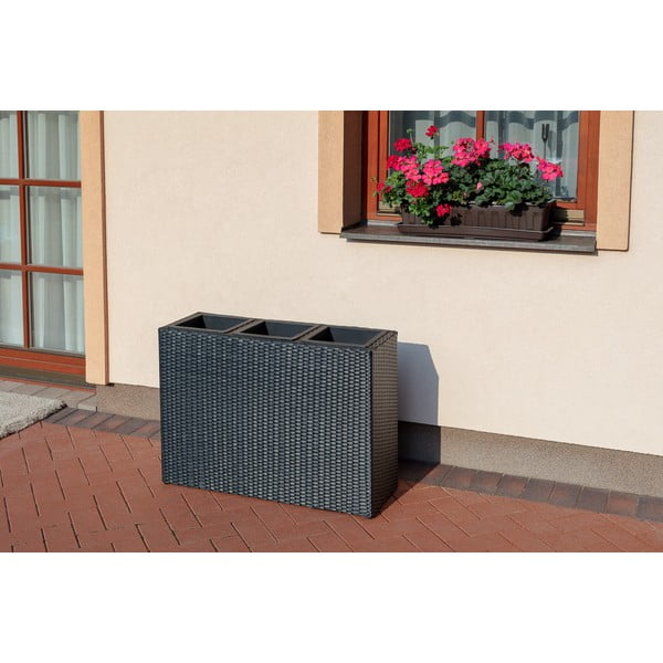 Patteo fekete kültéri virágtartó - Bonami Essentials-image-1