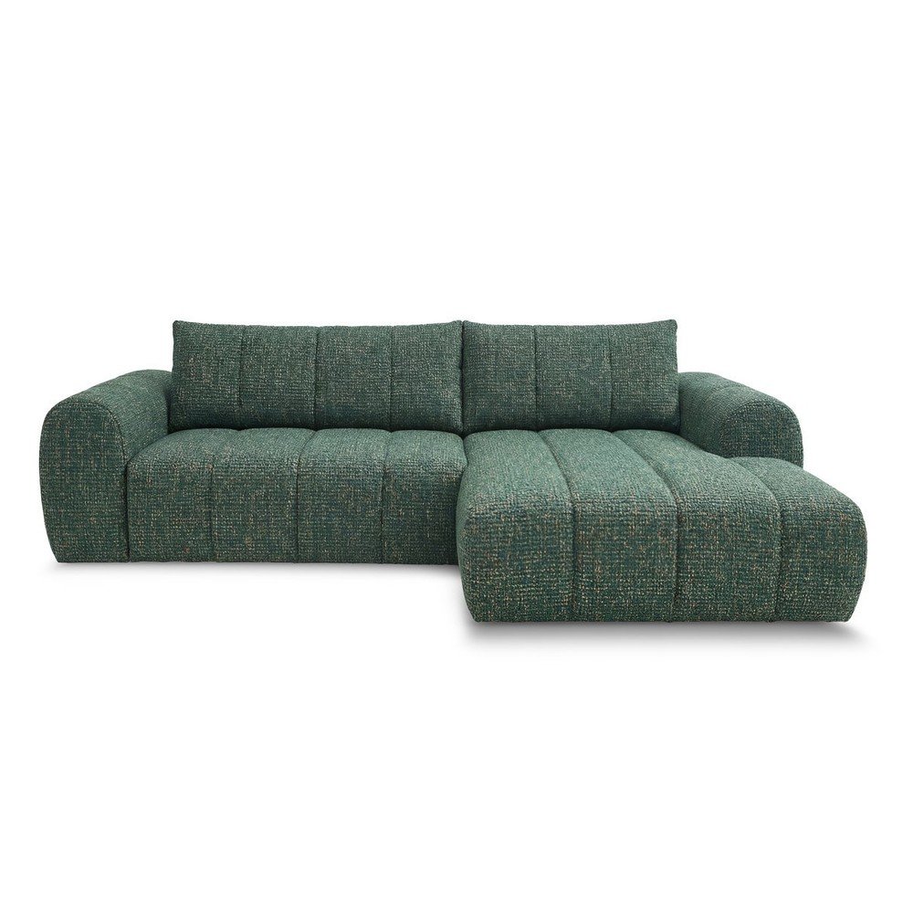Sötétzöld sarokkanapé (jobb oldali-heverő résszel) Nesty – Bobochic Paris