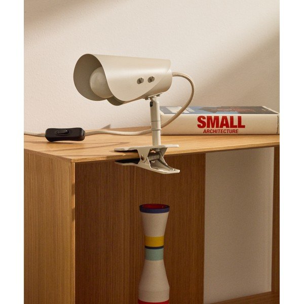 Világosszürke fém asztali lámpa csiptetővel (magasság 16 cm) Jula – Kave Home-image-1