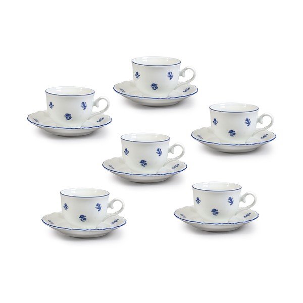 Ophelia porcelán teáskészlet kék virágokkal - Thun-image-2