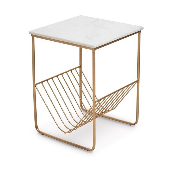 Tárolóasztal márvány asztallappal 40x40 cm Mandoli – Premier Housewares