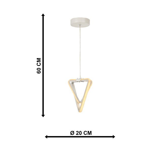 Fehér fém LED függőlámpa ø 20 cm Baris – Squid Lighting-image-4