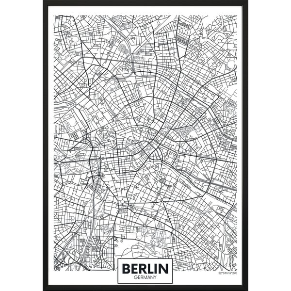 MAP/BERLIN keretezett fali kép, 40 x 50 cm