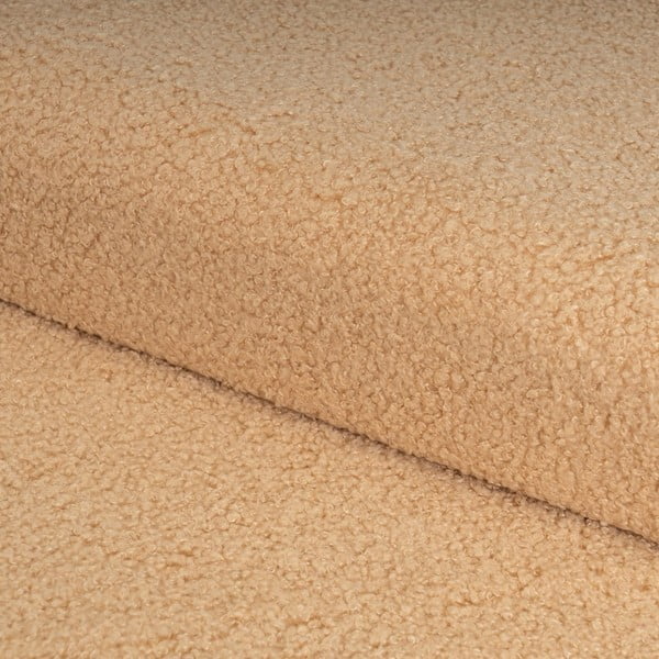 Világosbarna buklé puff Folding – Casa Selección-image-1