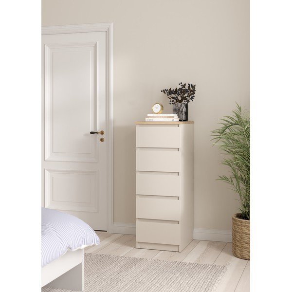 Krémszínű komód 40x111x50 cm Naia – Tvilum-image-1