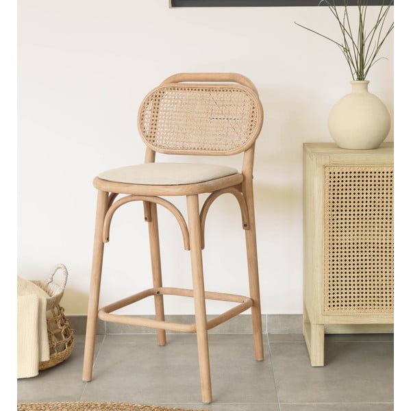 Natúr színű tölgyfa bárszék (ülésmagasság 65 cm) Doriane – Kave Home-image-1