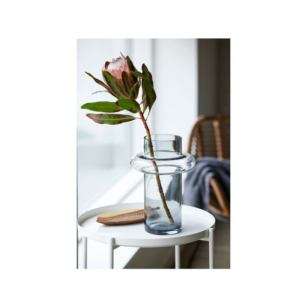 Tube szürke üveg váza, magasság 30 cm - Lyngby Glas-image-4