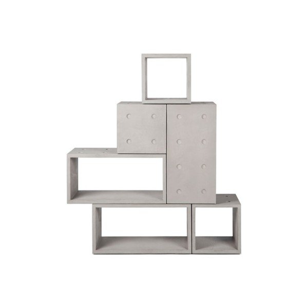 Dice 6 részes variálható beton könyvespolc - Lyon Béton-image-2