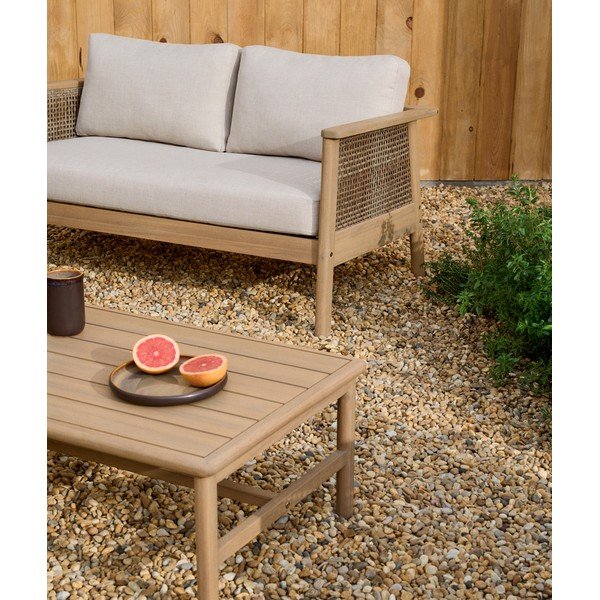 Bézs-natúr színű akácfa ötszemélyes kerti lounge szett Alabe – Kave Home-image-3