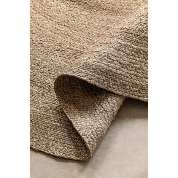 Szürkésbézs kétoldalas juta kerek szőnyeg ø 200 cm Braided – Hanse Home-image-2