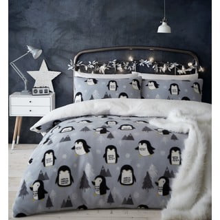 Cosy Penguin fleece ágyneműhuzat, 200 x 200 cm - Catherine Lansfield