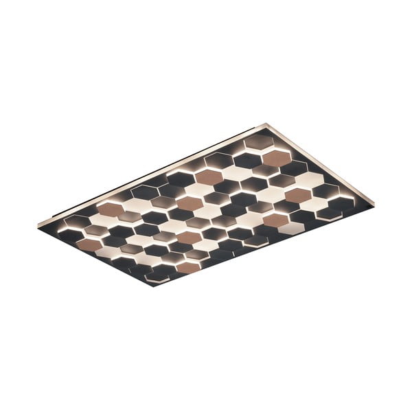 Fekete LED mennyezeti lámpa hangvezérléssel-mobil alkalmazás vezérléssel, fém búrával 70x115 cm Cifavo – CINQUE-image-1