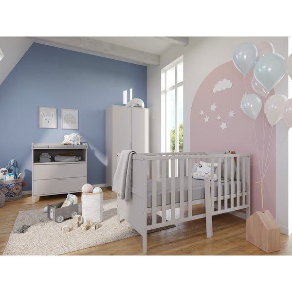 Krémszínű gyerek komód 89x92x54 cm Alkmaar – Germania-image-4