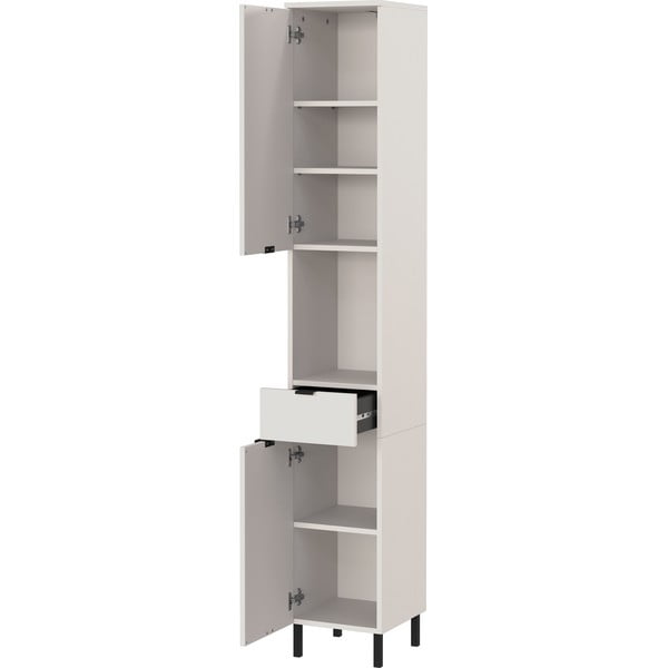 Krémszínű magas-keskeny fürdőszoba szekrény 30x190 cm Arcena – Germania-image-3