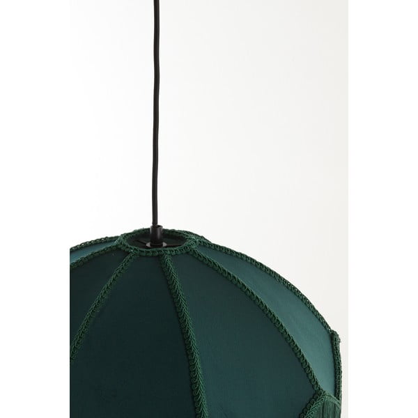 Petróleum színű függőlámpa textil búrával ø 50 cm Malacia – Light & Living-image-4