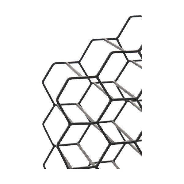 Fekete fém bortartó polcos állvány, palackok száma 12 Salbris – Light & Living-image-3