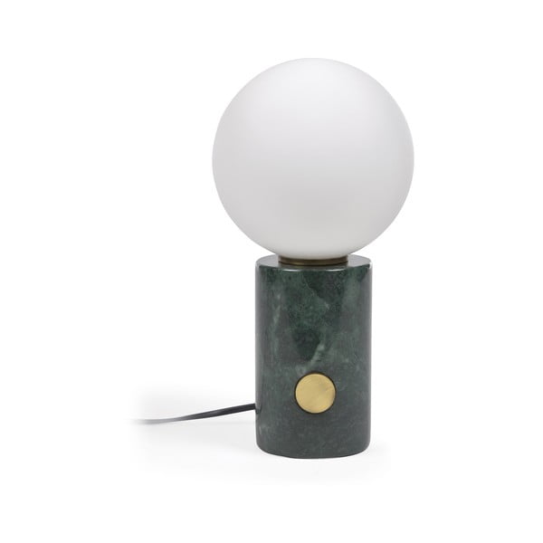 Zöld asztali lámpa üveg búrával (magasság 29 cm) Lonela – Kave Home